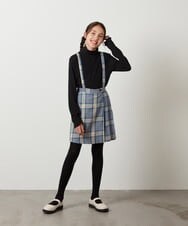 KJLJS36029 a.v.v KIDS(アー・ヴェ・ヴェ) [100-130]サスペンダー付きラップキュロット ベージュ