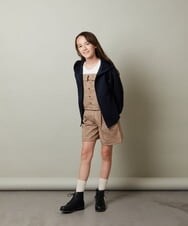 KJLJT34034 a.v.v KIDS(アー・ヴェ・ヴェ) [140-150]【セットアップ対応】タックショートパンツ ベージュ