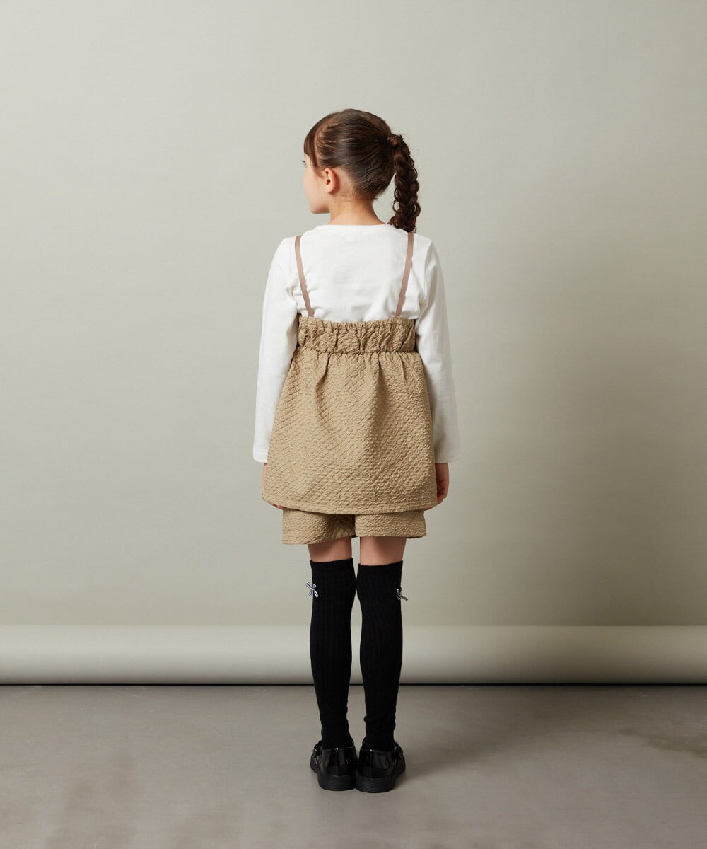 KJLJT35034 a.v.v KIDS(アー・ヴェ・ヴェ) [140-150]【セットアップ対応】フクレショートパンツ ブラック