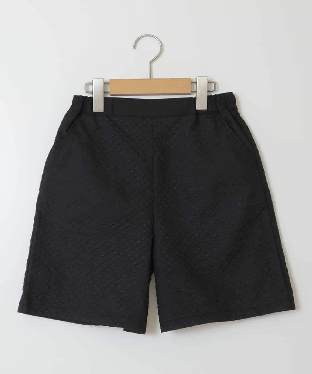 KJLJT35034 a.v.v KIDS(アー・ヴェ・ヴェ) [140-150]【セットアップ対応】フクレショートパンツ ブラック