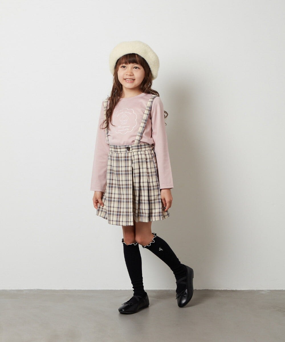 KJLJU36039 a.v.v KIDS(アー・ヴェ・ヴェ) [160]サスペンダー付きラップキュロット ライトブルー