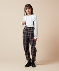 KJLJV33039 a.v.v KIDS(アー・ヴェ・ヴェ) [120-160サスペンダー付きテーパードパンツ ライトブルー