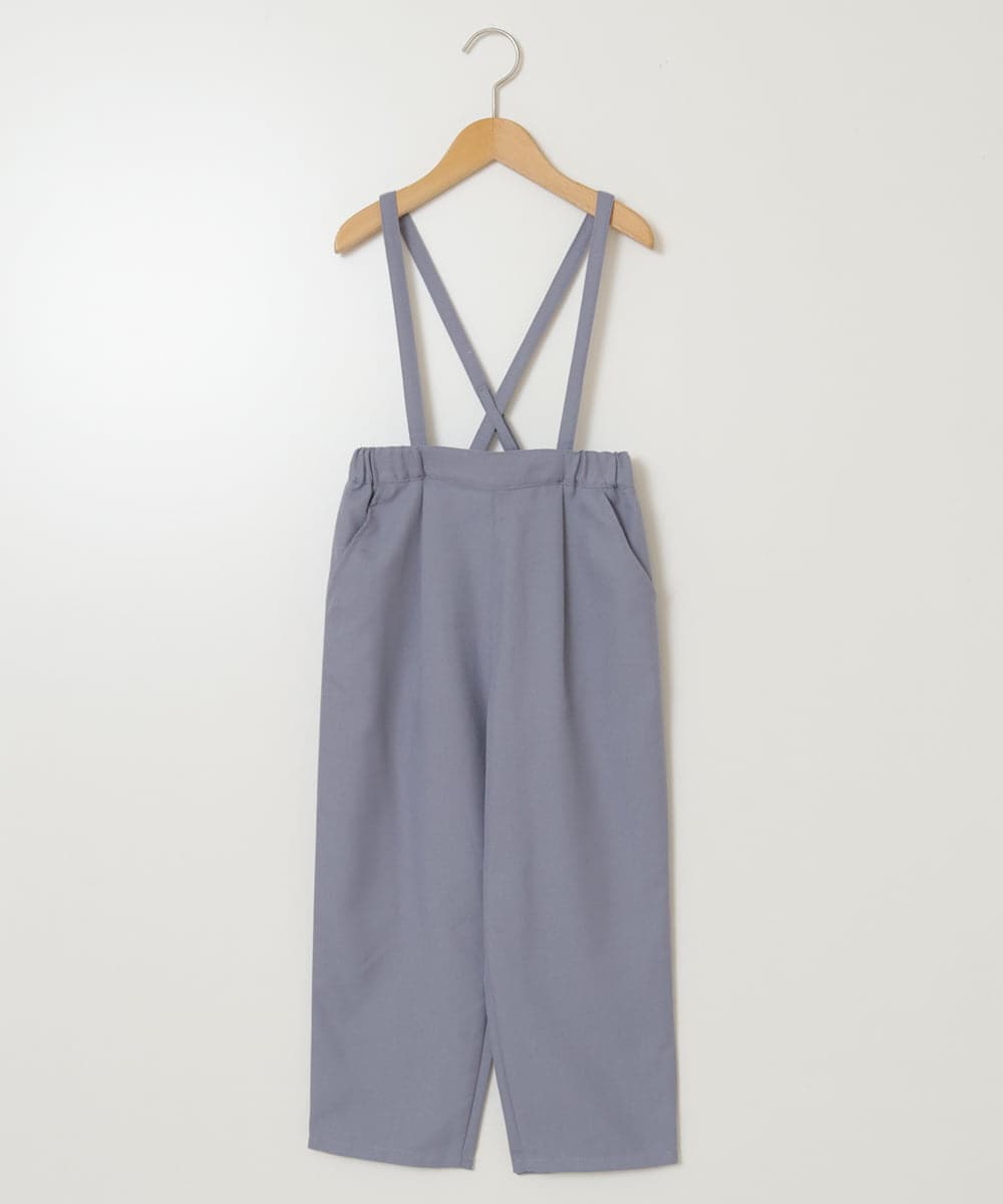 KJLJV33039 a.v.v KIDS(アー・ヴェ・ヴェ) [120-160サスペンダー付きテーパードパンツ ライトブルー