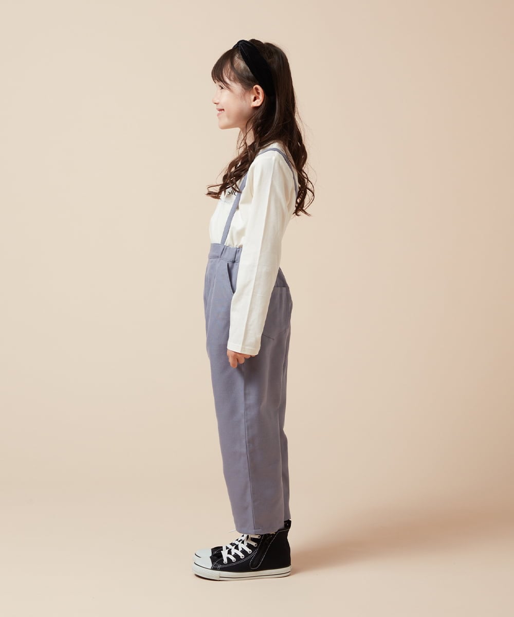 KJLJV33039 a.v.v KIDS(アー・ヴェ・ヴェ) [120-160サスペンダー付きテーパードパンツ ライトブルー