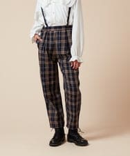 KJLJV33039 a.v.v KIDS(アー・ヴェ・ヴェ) [120-160サスペンダー付きテーパードパンツ ライトブルー