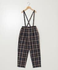 KJLJV33039 a.v.v KIDS(アー・ヴェ・ヴェ) [120-160サスペンダー付きテーパードパンツ ネイビー