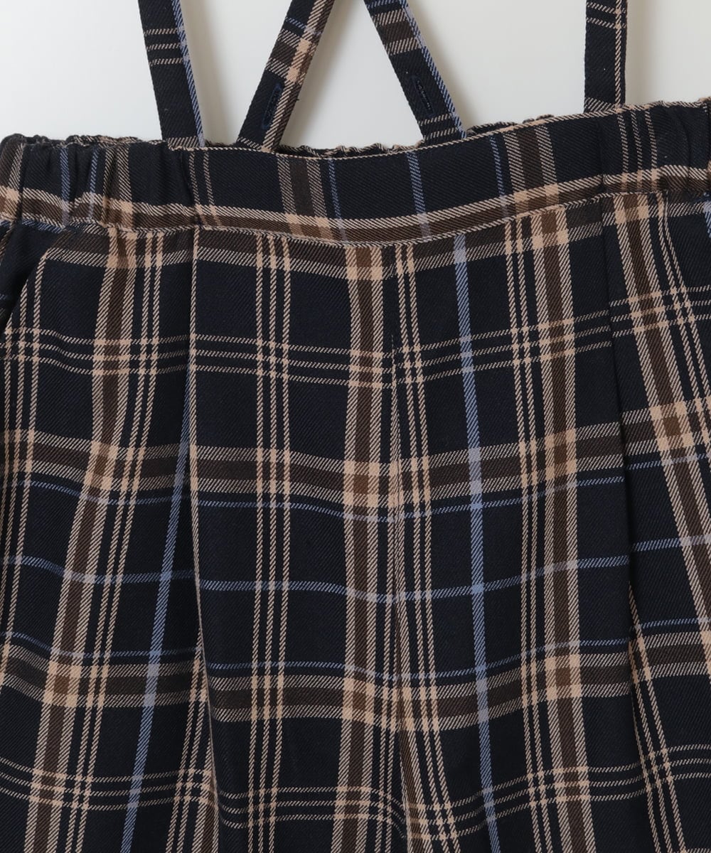 KJLJV33039 a.v.v KIDS(アー・ヴェ・ヴェ) [120-160サスペンダー付きテーパードパンツ ネイビー