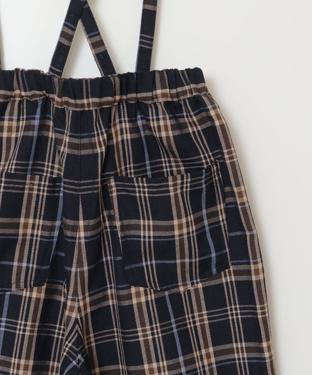 KJLJV33039 a.v.v KIDS(アー・ヴェ・ヴェ) [120-160サスペンダー付きテーパードパンツ ネイビー