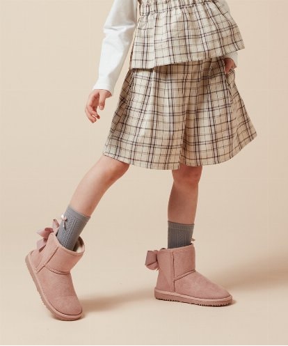 KJLJV36034 a.v.v KIDS [100-160]オータムチェックタックショートパンツ