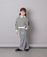KJLKD11044 a.v.v KIDS(アー・ヴェ・ヴェ) [130-160]【洗える】キラキラスウェットパンツ ライトグレー