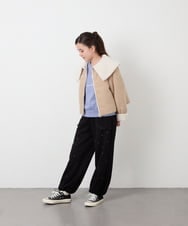 KJLKD11044 a.v.v KIDS(アー・ヴェ・ヴェ) [130-160]【洗える】キラキラスウェットパンツ ブラック