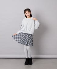 KJLKD12039 a.v.v KIDS(アー・ヴェ・ヴェ) [130-150]【洗える】フレアスカート見えスカパン ブラック