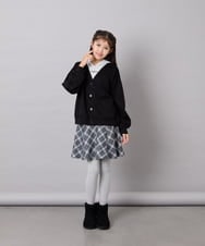 KJLKD12039 a.v.v KIDS(アー・ヴェ・ヴェ) [130-150]【洗える】フレアスカート見えスカパン ブラック