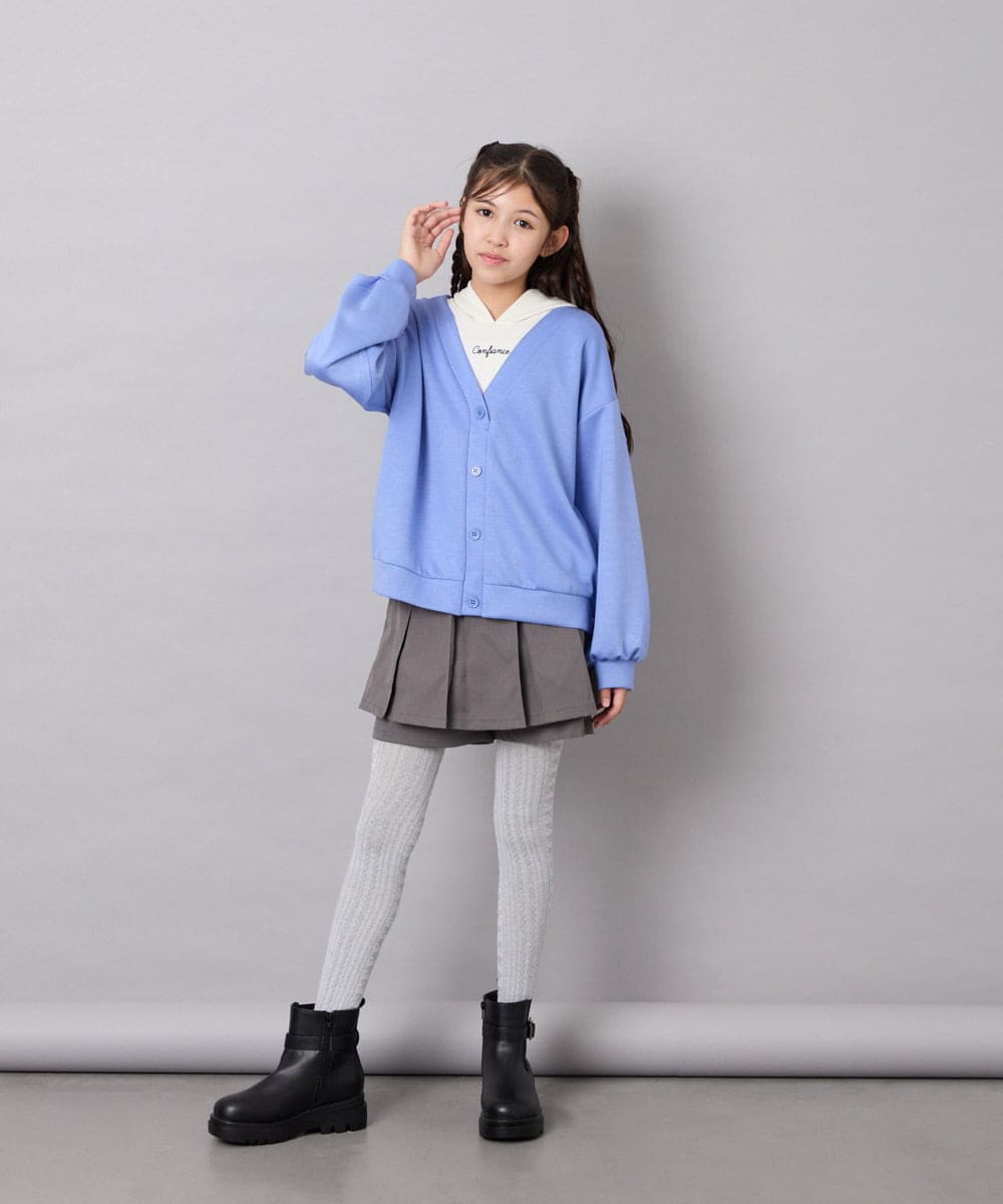 KJLKD19044 a.v.v KIDS(アー・ヴェ・ヴェ) [130-160]スタイルアッププリーツスカパン グレー