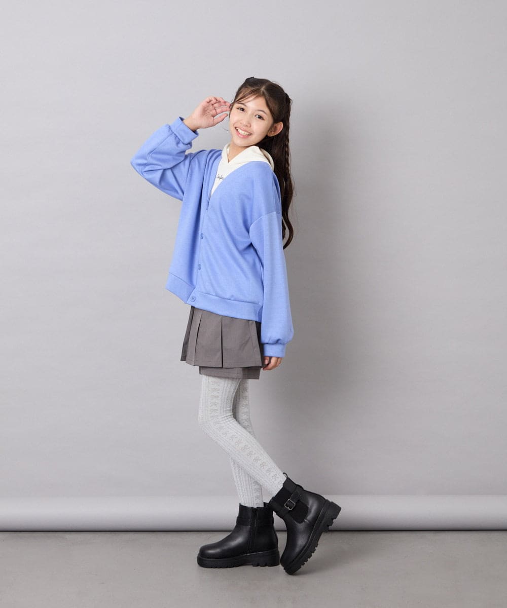 KJLKD19044 a.v.v KIDS(アー・ヴェ・ヴェ) [130-160]スタイルアッププリーツスカパン グレー