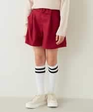 KJLKE01034 a.v.v KIDS(アー・ヴェ・ヴェ) [140-150]くるみバックルデザインキュロット パープル