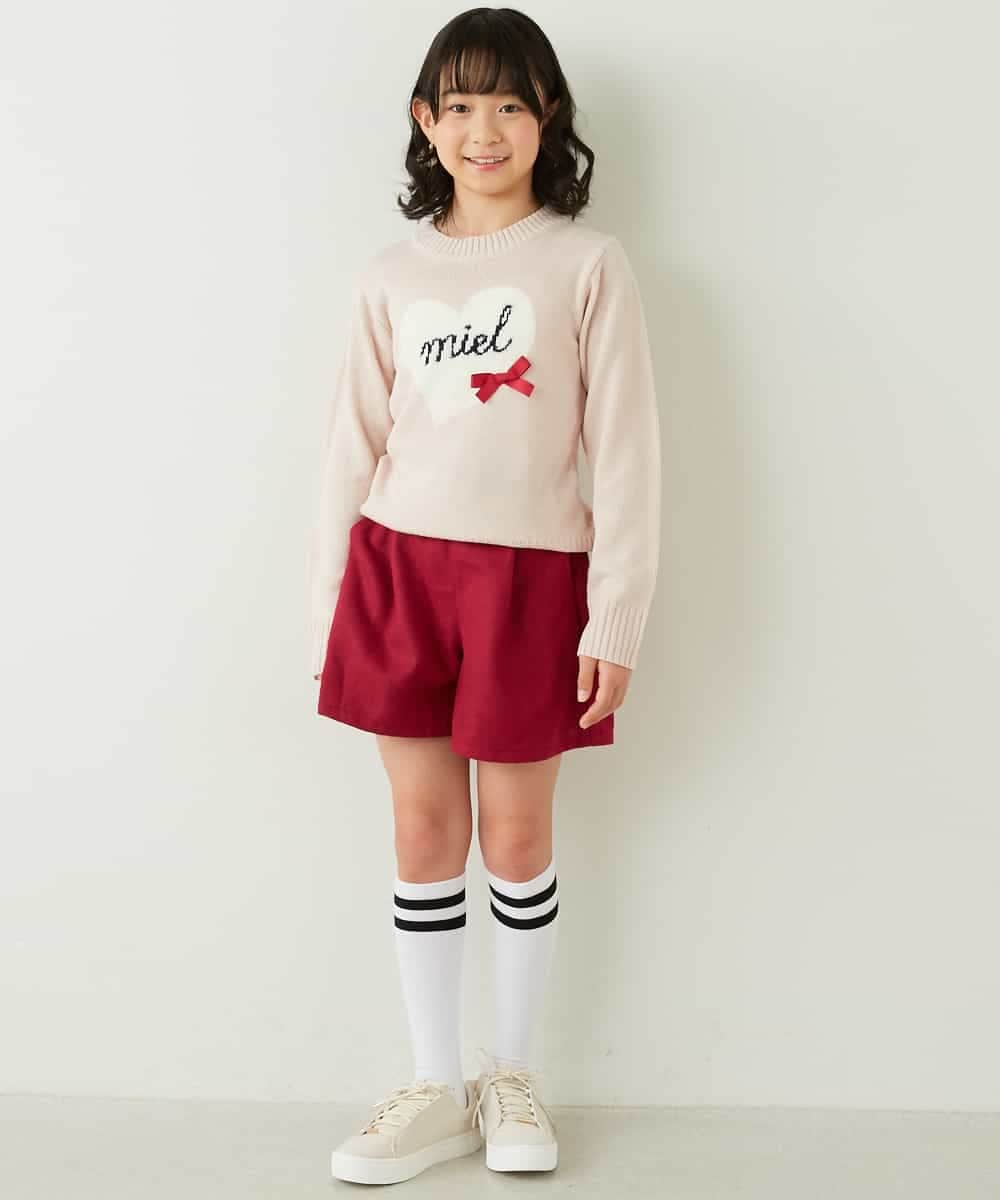 KJLKE01034 a.v.v KIDS(アー・ヴェ・ヴェ) [140-150]くるみバックルデザインキュロット パープル