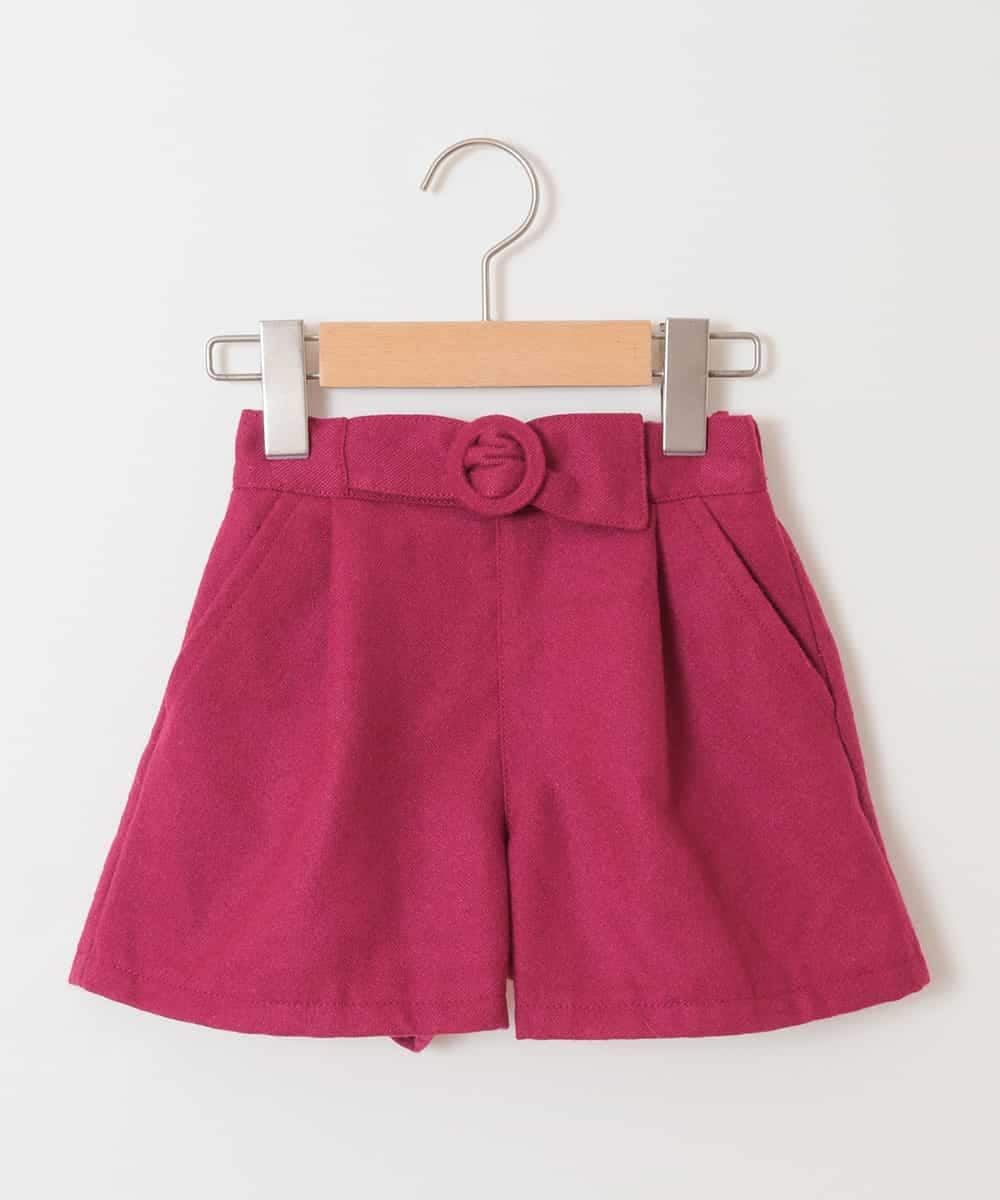 KJLKE01034 a.v.v KIDS(アー・ヴェ・ヴェ) [140-150]くるみバックルデザインキュロット パープル