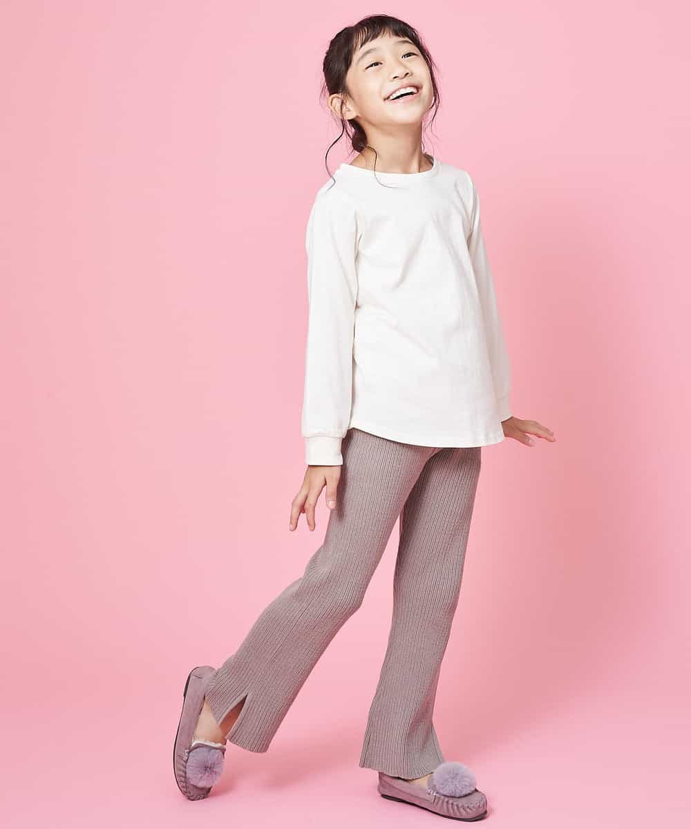 KJLKJ11024 a.v.v KIDS(アー・ヴェ・ヴェ) [100-130]リブニットパンツ[WEB限定サイズ] ベージュ