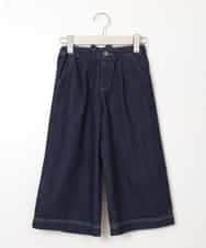 KJLKM41034 a.v.v KIDS(アー・ヴェ・ヴェ) [120-130]サスペンダー付きバックレースアップパンツ デニム