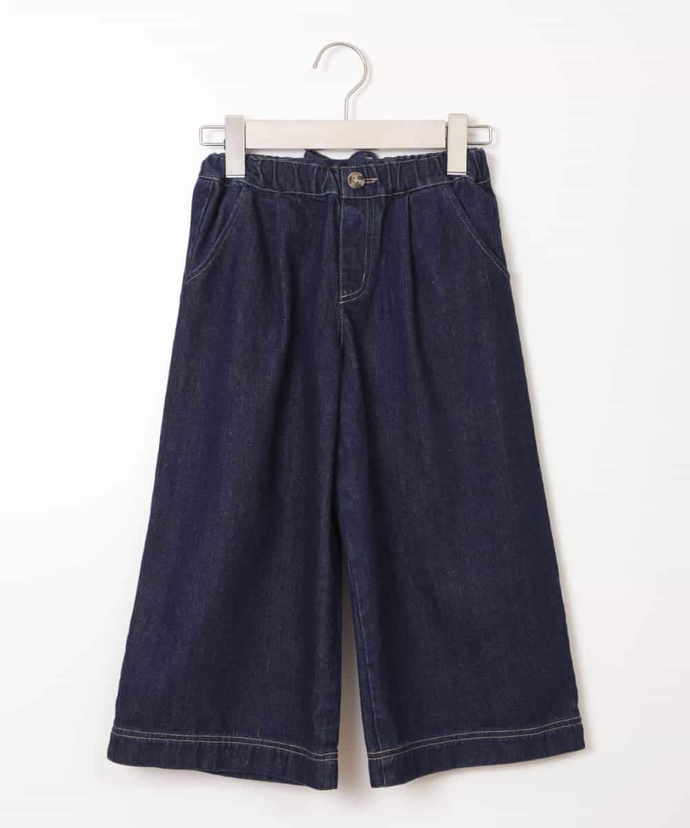 KJLKM41034 a.v.v KIDS(アー・ヴェ・ヴェ) [120-130]サスペンダー付きバックレースアップパンツ デニム