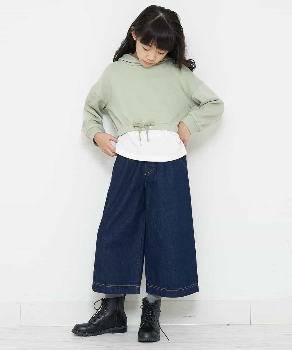KJLKO41044 a.v.v KIDS(アー・ヴェ・ヴェ) [160]サスペンダー付きバックレースアップパンツ レッド