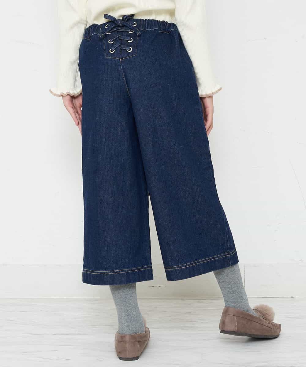KJLKO41044 a.v.v KIDS(アー・ヴェ・ヴェ) [160]サスペンダー付きバックレースアップパンツ レッド