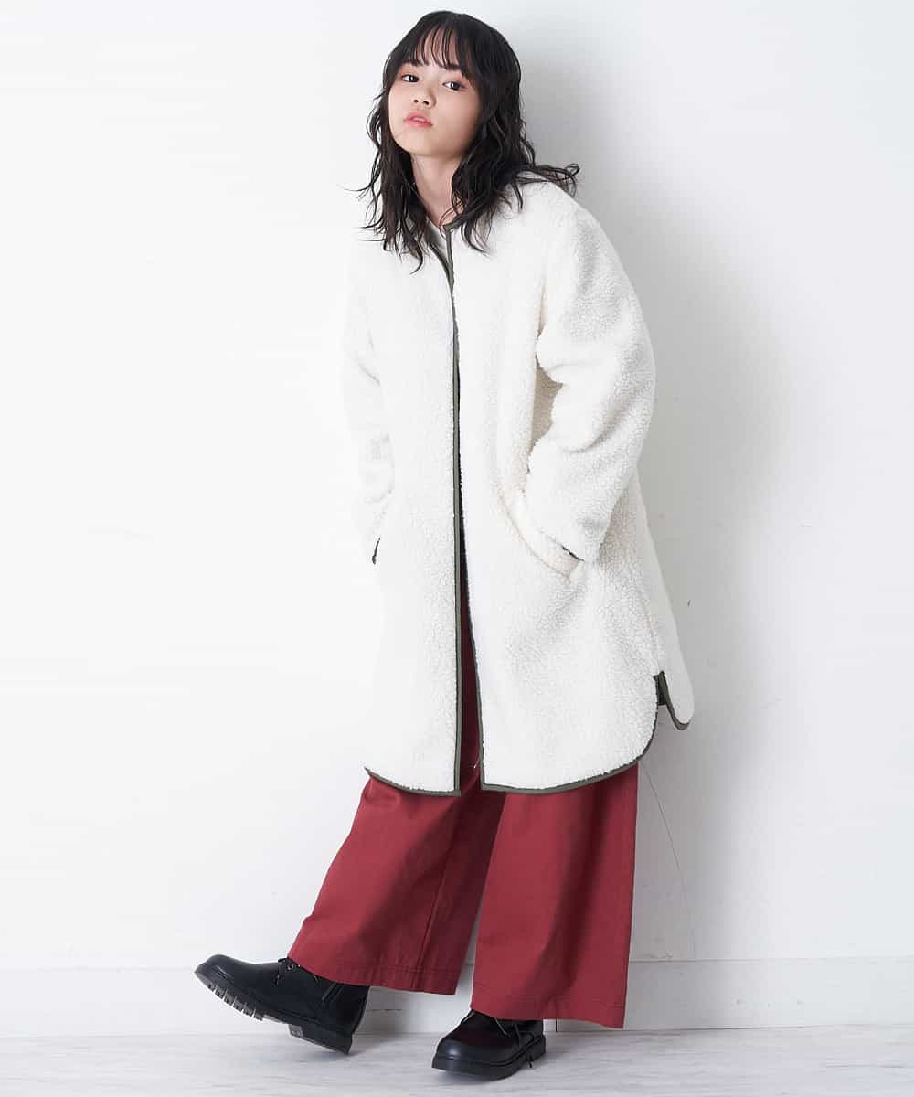 KJLKO41044 a.v.v KIDS(アー・ヴェ・ヴェ) [160]サスペンダー付きバックレースアップパンツ レッド
