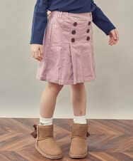 KJLKP40029 a.v.v KIDS(アー・ヴェ・ヴェ) [100-130]ストレッチコールフロントボタンスカパン ピンク