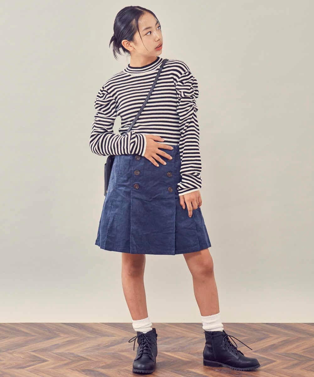 KJLKP40029 a.v.v KIDS(アー・ヴェ・ヴェ) [100-130]ストレッチコールフロントボタンスカパン ベージュ