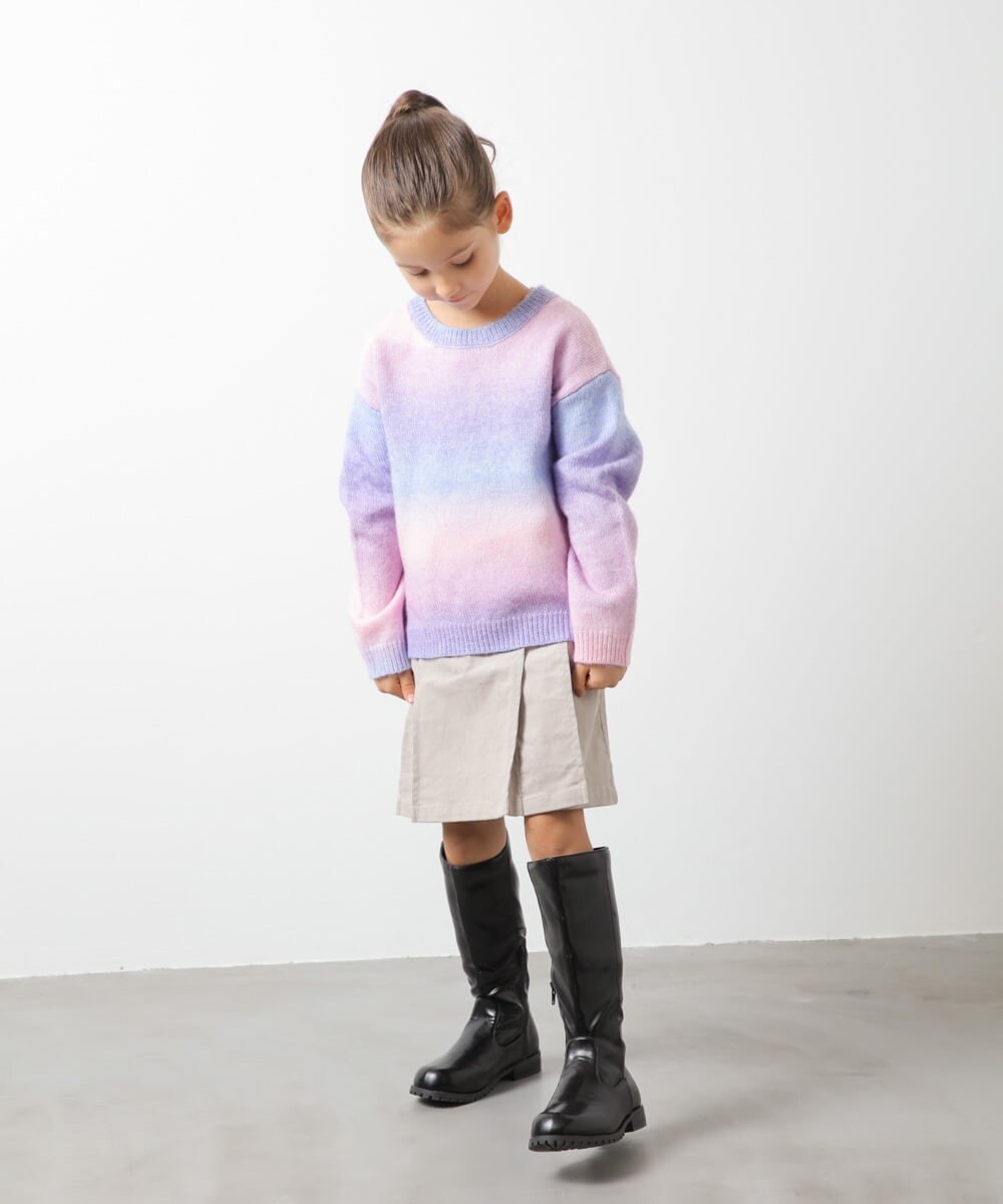 KJLKP40029 a.v.v KIDS(アー・ヴェ・ヴェ) [100-130]ストレッチコールフロントボタンスカパン ベージュ
