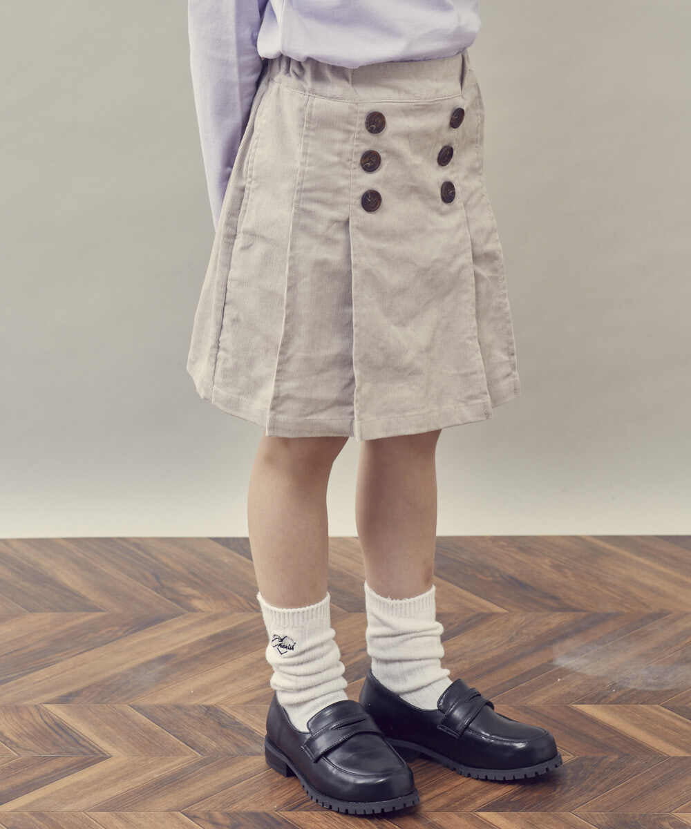 KJLKP40029 a.v.v KIDS(アー・ヴェ・ヴェ) [100-130]ストレッチコールフロントボタンスカパン ベージュ