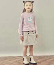 KJLKP40029 a.v.v KIDS(アー・ヴェ・ヴェ) [100-130]ストレッチコールフロントボタンスカパン ベージュ