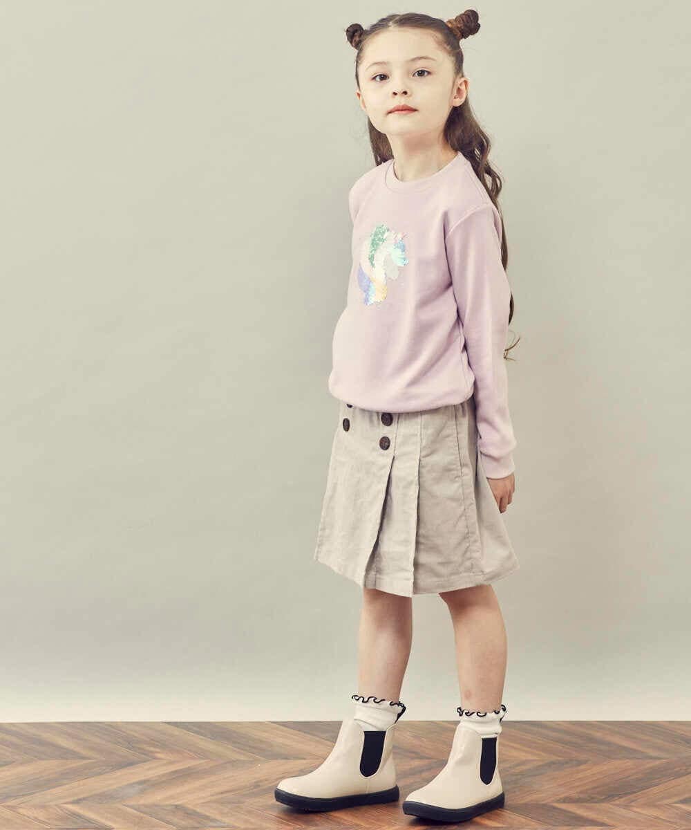 KJLKP40029 a.v.v KIDS(アー・ヴェ・ヴェ) [100-130]ストレッチコールフロントボタンスカパン ベージュ