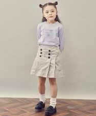 KJLKP40029 a.v.v KIDS(アー・ヴェ・ヴェ) [100-130]ストレッチコールフロントボタンスカパン ベージュ