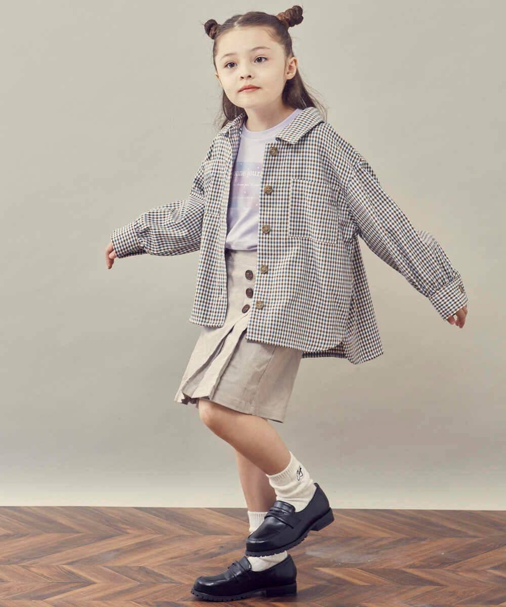 KJLKP40029 a.v.v KIDS(アー・ヴェ・ヴェ) [100-130]ストレッチコールフロントボタンスカパン ベージュ