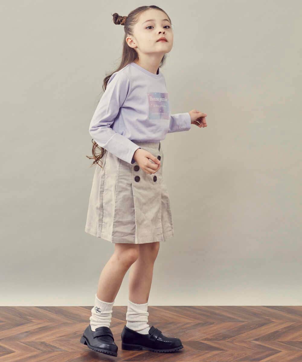 KJLKP40029 a.v.v KIDS(アー・ヴェ・ヴェ) [100-130]ストレッチコールフロントボタンスカパン ベージュ