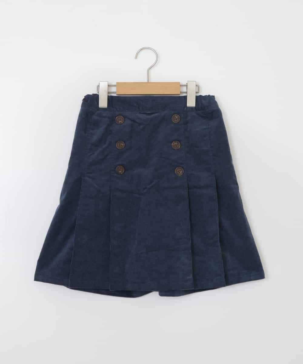 KJLKP40029 a.v.v KIDS(アー・ヴェ・ヴェ) [100-130]ストレッチコールフロントボタンスカパン ブルー