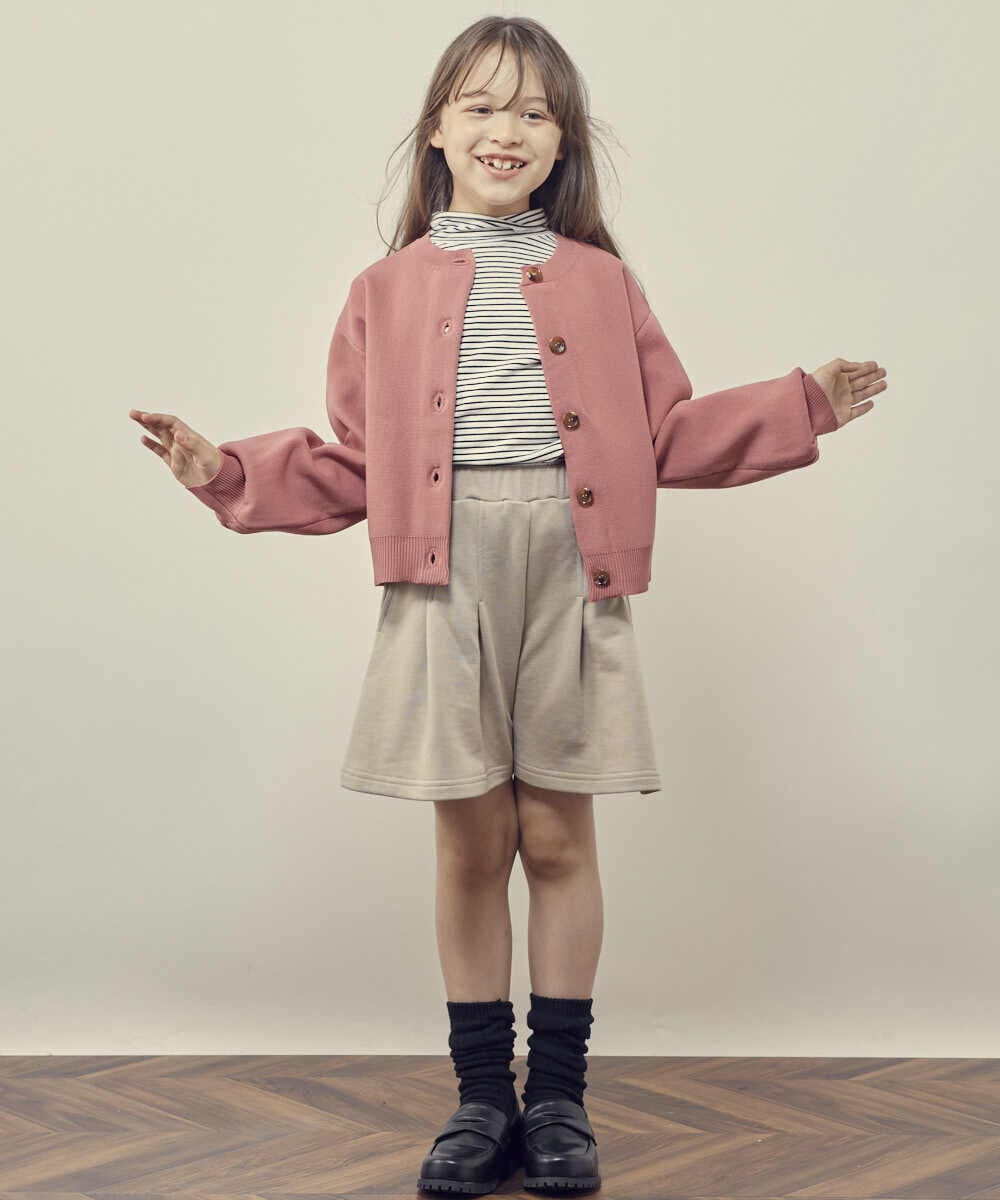 KJLKP41029 a.v.v KIDS(アー・ヴェ・ヴェ) [100-130]タックフレアキュロット ベージュ