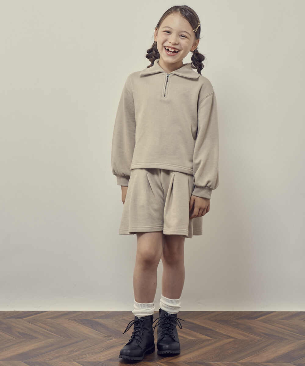 KJLKP41029 a.v.v KIDS(アー・ヴェ・ヴェ) [100-130]タックフレアキュロット ベージュ