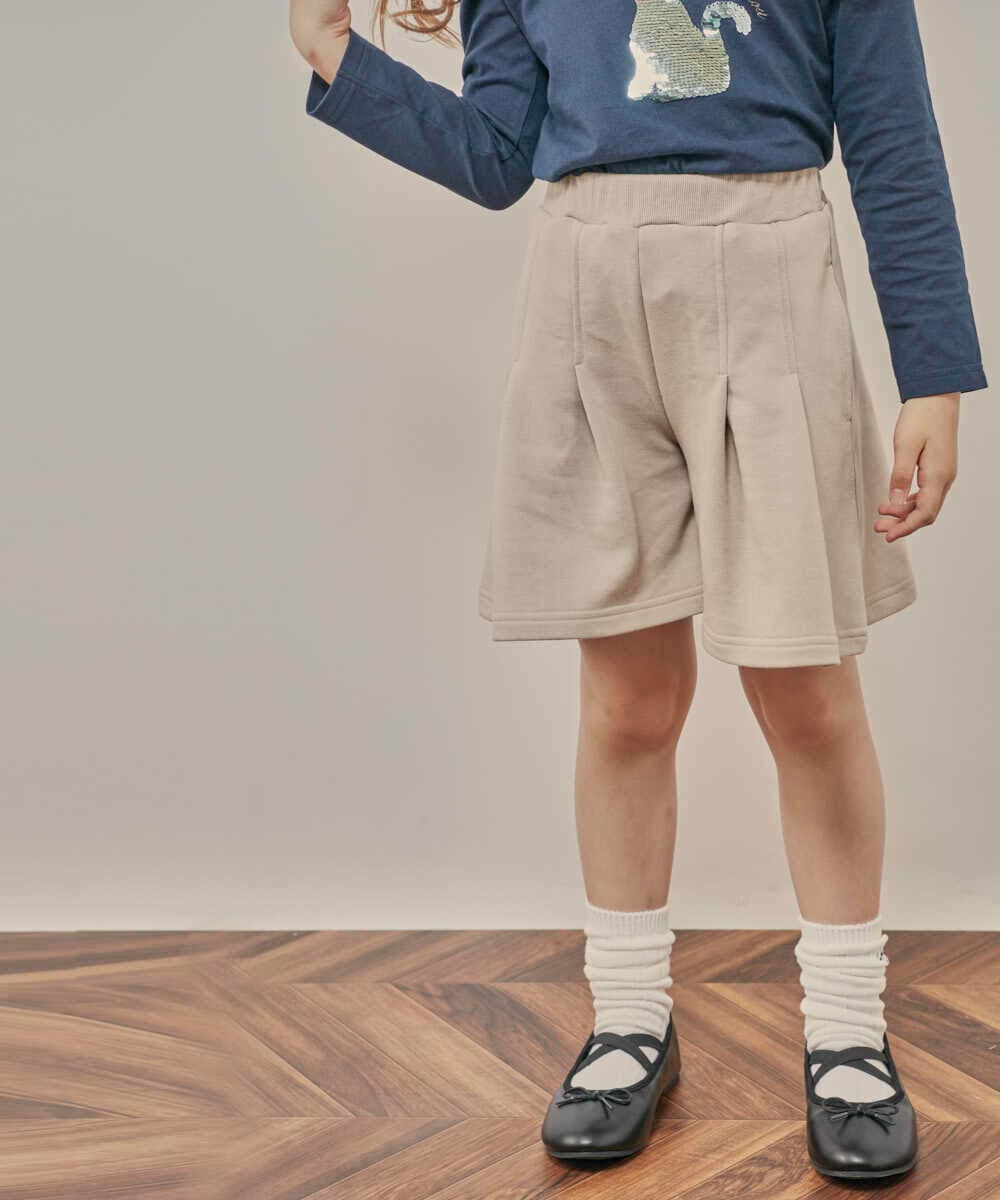 KJLKP41029 a.v.v KIDS(アー・ヴェ・ヴェ) [100-130]タックフレアキュロット ベージュ