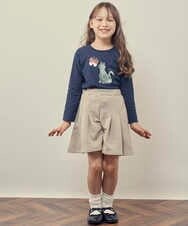 KJLKP41029 a.v.v KIDS(アー・ヴェ・ヴェ) [100-130]タックフレアキュロット ベージュ