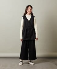 KJLKS41034 a.v.v KIDS(アー・ヴェ・ヴェ) [120-130]【セットアップ対応】サス付きフロントボタンワイドパンツ ライトブルー