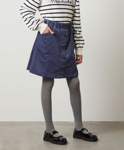 KJLKS42029 a.v.v KIDS [100-130]フロントボタンコーデュロイスカパン