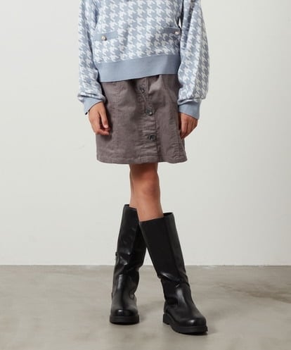 KJLKS42029 a.v.v KIDS [100-130]フロントボタンコーデュロイスカパン