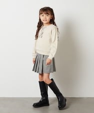 KJLKS45029 a.v.v KIDS(アー・ヴェ・ヴェ) [100-130]アシメプリーツスカパン ダークグレー