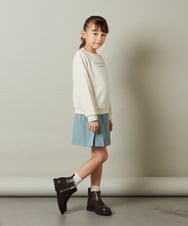 KJLKS45029 a.v.v KIDS(アー・ヴェ・ヴェ) [100-130]アシメプリーツスカパン ダークグレー