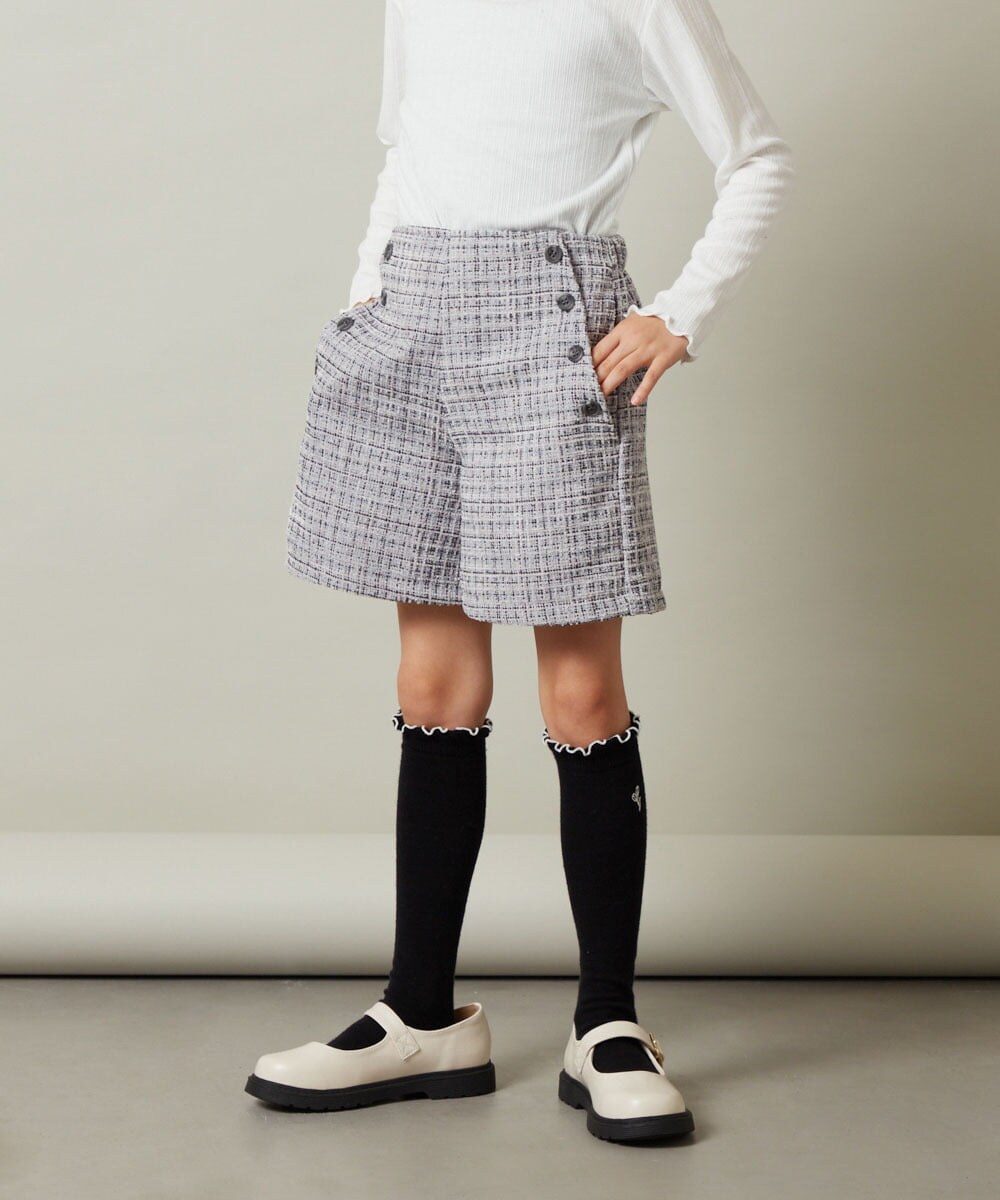 KJLKS46029 a.v.v KIDS(アー・ヴェ・ヴェ) [100-130]ツイードショートパンツ ベージュ