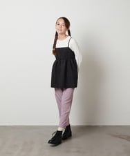 KJLKT20034 a.v.v KIDS(アー・ヴェ・ヴェ) [140-150]サスペンダー付きテーパードパンツ ラベンダー