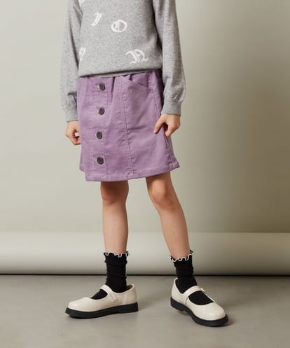 KJLKT42034 a.v.v KIDS [140-150]フロントボタンコーデュロイスカパン